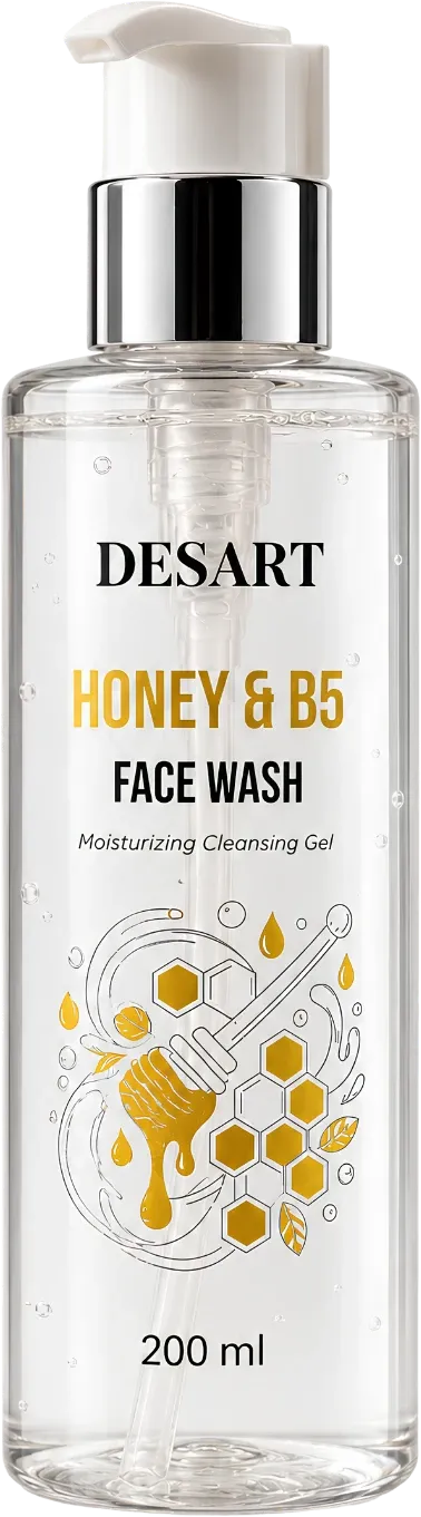 Flacon pompe Desart Face Wash Miel & B5, 200 ml